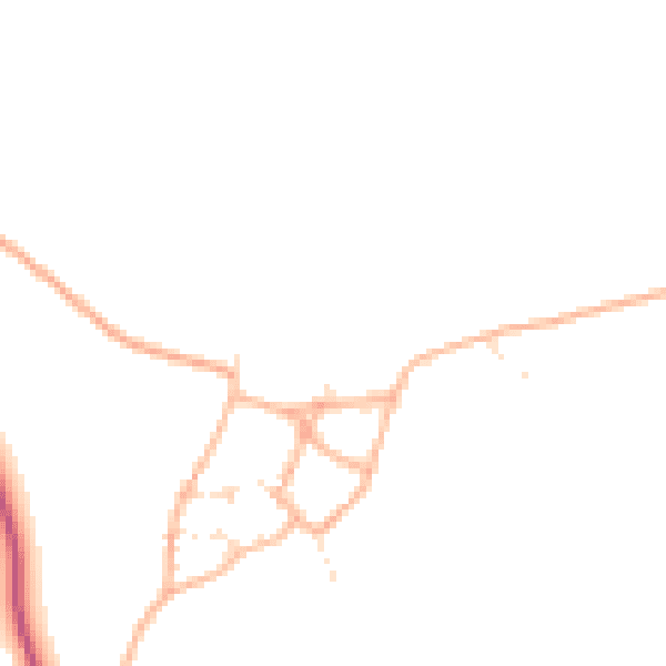 Daytime road noise heatmap for TA11 7LQ