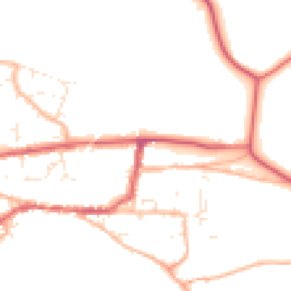 Daytime road noise heatmap for TA11 7PA