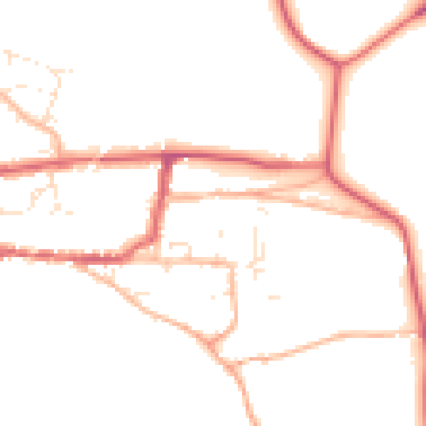 Daytime road noise heatmap for TA11 7PE