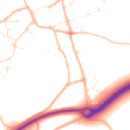 Daytime road noise heatmap for TA13 5AE