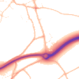 Daytime road noise heatmap for TA13 5AF