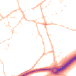 Daytime road noise heatmap for TA13 5AP