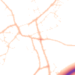 Daytime road noise heatmap for TA13 5AZ