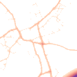 Daytime road noise heatmap for TA13 5BG