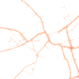 Daytime road noise heatmap for TA13 5DE