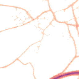 Daytime road noise heatmap for TA13 5DH