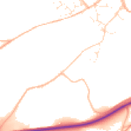 Daytime road noise heatmap for TA13 5DJ