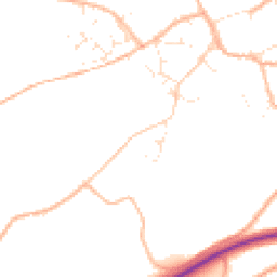 Daytime road noise heatmap for TA13 5DL