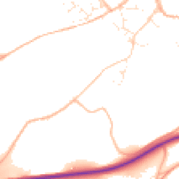 Daytime road noise heatmap for TA13 5DN