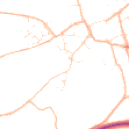 Daytime road noise heatmap for TA13 5DR