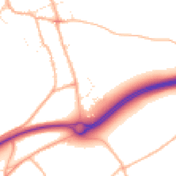 Daytime road noise heatmap for TA13 5EE