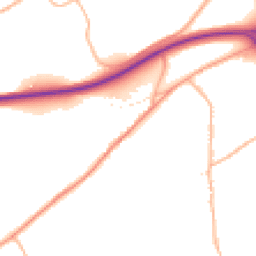 Daytime road noise heatmap for TA13 5JQ