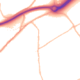 Daytime road noise heatmap for TA13 5LL