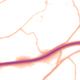 Daytime road noise heatmap for TA13 5LS