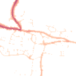 Daytime road noise heatmap for TA19 0DA