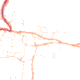 Daytime road noise heatmap for TA19 0DE