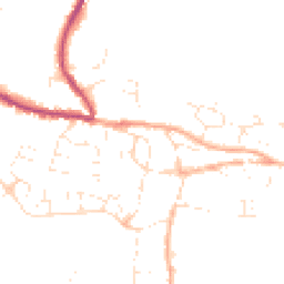 Daytime road noise heatmap for TA19 0DU