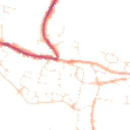 Daytime road noise heatmap for TA19 9AD