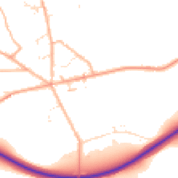 Daytime road noise heatmap for TA19 9FP