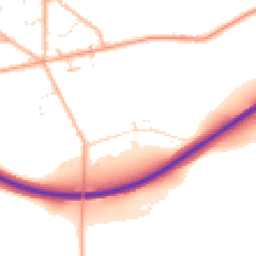 Daytime road noise heatmap for TA19 9QP