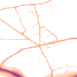 Daytime road noise heatmap for TA19 9QQ