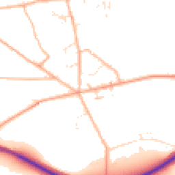 Daytime road noise heatmap for TA19 9SQ