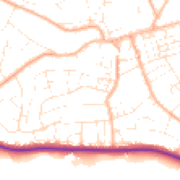 Daytime road noise heatmap for TA24 5EJ