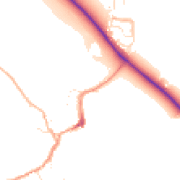 Daytime road noise heatmap for TA24 6AS
