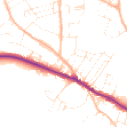 Daytime road noise heatmap for TA24 6AZ