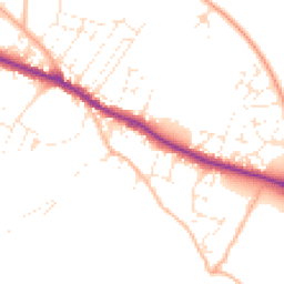 Daytime road noise heatmap for TA24 6EU