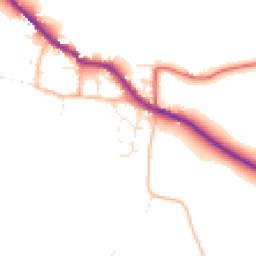 Daytime road noise heatmap for TA24 6LS