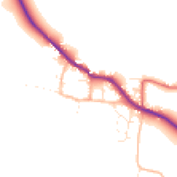 Daytime road noise heatmap for TA24 6ND