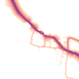 Daytime road noise heatmap for TA24 6NE