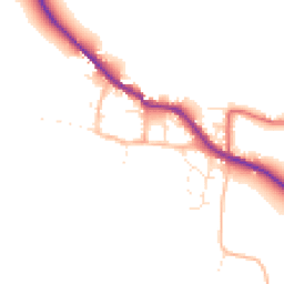 Daytime road noise heatmap for TA24 6NF