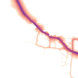 Daytime road noise heatmap for TA24 6PA