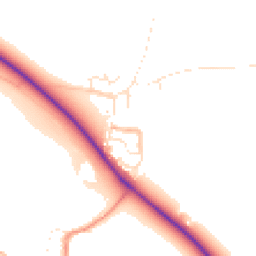 Daytime road noise heatmap for TA24 6PP