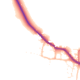 Daytime road noise heatmap for TA24 6PQ