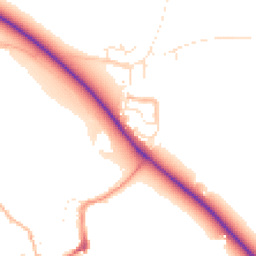 Daytime road noise heatmap for TA24 6PS