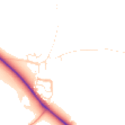 Daytime road noise heatmap for TA24 6RW