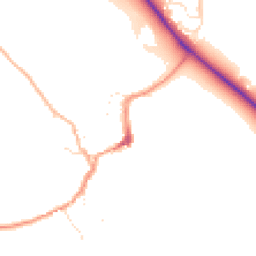 Daytime road noise heatmap for TA24 6SG