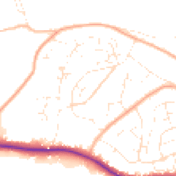 Daytime road noise heatmap for TA24 8EQ