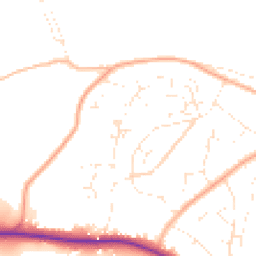 Daytime road noise heatmap for TA24 8TZ
