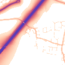 Daytime road noise heatmap for TA3 5BF
