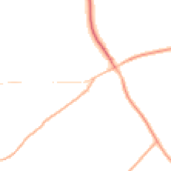 Daytime road noise heatmap for TA3 5BH