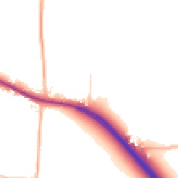 Daytime road noise heatmap for TA3 5DL