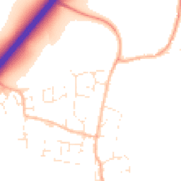 Daytime road noise heatmap for TA3 5DY