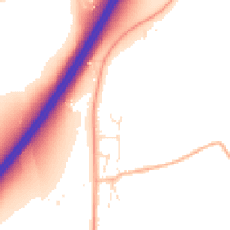 Daytime road noise heatmap for TA3 5ET