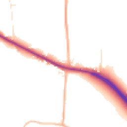 Daytime road noise heatmap for TA3 5HY