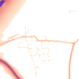 Daytime road noise heatmap for TA3 5JG
