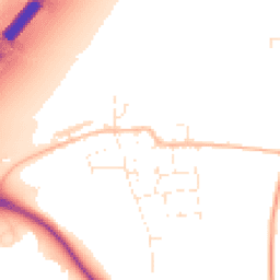 Daytime road noise heatmap for TA3 5JN